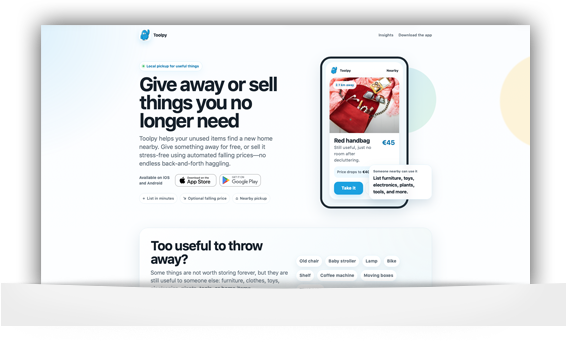 Toolpy local marketplace app
